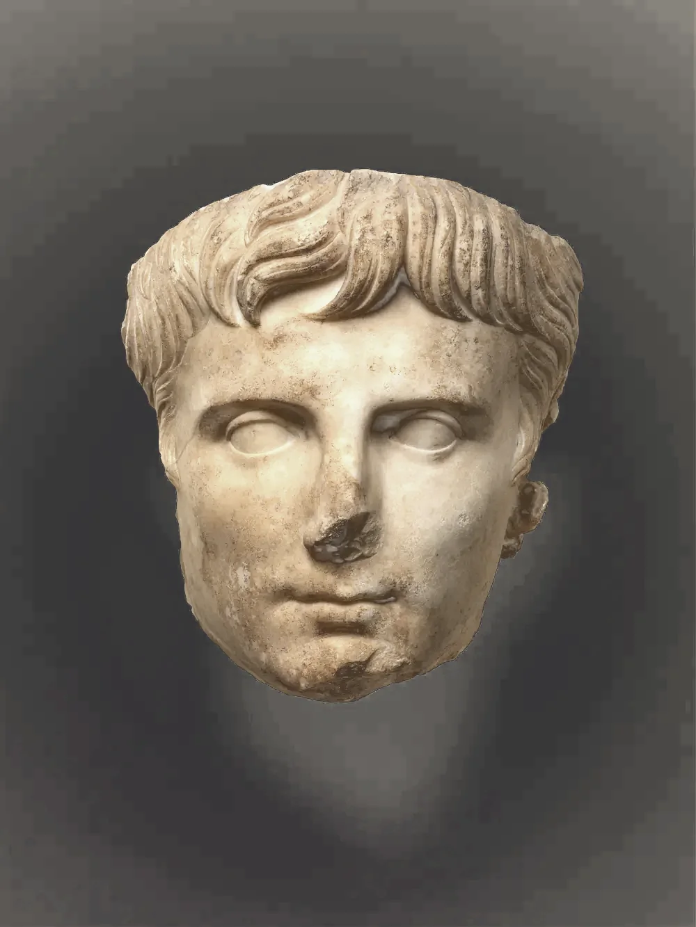 Marble portrait of the emperor Augustus